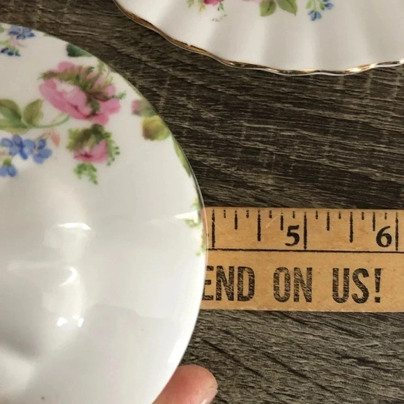 Vtg Royal Albert Moss Rose Covered Butter Dish - Picture 8 of 10